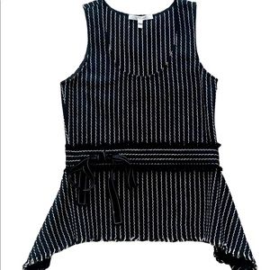 Derek Lam 10 Crosby Black White Tank Camisole Sz 4 NWOT